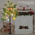 thumbnail image 4 of 6FT Artificial Tree Lighted Eucalyptus Tree, Artificial Eucalytus Plant Faux Tree for Wedding Holiday Home Party Decoration, 4 of 7