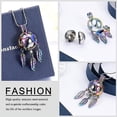 thumbnail image 6 of Hollow Dream Catcher Pet Cremation Jewelry Dreamcatcher Cremation Jewelry for Ashes Stainless Steel Paw Print Urn Locket Pendant Memorial Urn Necklace for Women for Loved Ones Keepsake Gift, 6 of 7