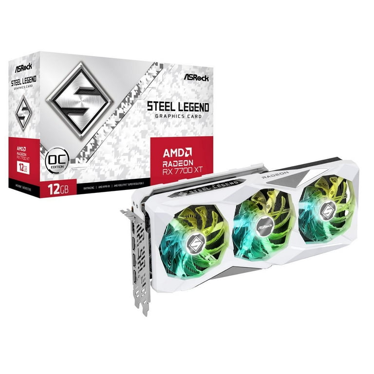 ASRock STEEL LEGEND Radeon RX 7700 XT 12GB GDDR6 PCI Express ASRock STEEL LEGEND Radeon RX 7700 XT 12GB GDDR6 PCI Express