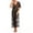 Black, variant on Ichuanyi Long Dress Nightdress Sexy Underwear Lace Cardigan Long Skirt Nightgown Suit