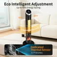 thumbnail image 2 of 37" 1500W Oscillating Space Heater, 2-in-1 Ceramic Heater & Fan for Year-Round Use, 70° Wide Angle Electric Heater for Office & Bedroom, Fast Heating, 2 of 7