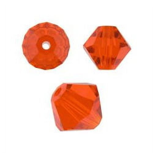 Swarovski Bicone Crystal Beads Item #5328/#5301 Red Topaz Color 4mm Size - 72 Pieces