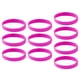 thumbnail image 3 of 10 pulseras elásticas de silicona en blanco, de moda. Rosa roja, 3 of 8