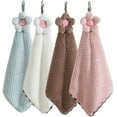 thumbnail image 1 of Ivymei 4Pack Microfiber Hand Towels, Kitchen Hand Towels with Loop,Bathroom Hand Towels Hanging,Quick Dry Absorbent Microfiber Cleaning Cloths (4color), 1 of 8
