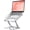 Metallic Silve, variant on Silver 2.5mm Aluminum Ergonomic Laptop Riser Stand, Adjustable Height Angle Lightweight Sturdy Notebook Holder Fits 10-17.3 Inch MacBook Dell HP Laptops