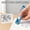 Blue, variant on HonestMatter 1 Push Stapler and 50 Binding Clips, Reusable No Staple Paper Fastener, Portable Clamp Stapler for Exam Reports Student Papers, Transparent White