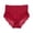 Red #100, variant on WULMLEO Women's 1 Pack Lace Panties Cheeky Mid Rise Wide Gusset Aron Belly Ladies Underwear Panties White S