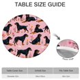 thumbnail image 6 of Rottweiler Dogs with Pioneer Flower Round Fitted Tablecloth with Elastic Edge,Dining Table Cover Waterproof,Outdoor Round Tablecloth for Camping,Dining,Indoor and Outdoor, 6 of 7