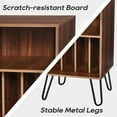 thumbnail image 4 of Hommpa 20.5" Large Record Player Stand Turntable Stand Holds Up to 100 Albums Record Cabinet Organizer with Vinyl Record Storage and Metal Legs for Living Room Bedroom Office, 4 of 7