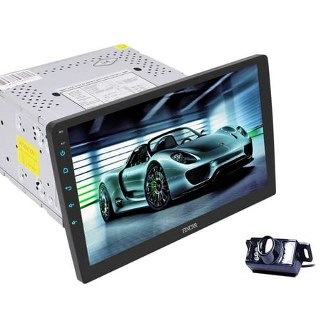 Double Head (HD 10.1 Inch Detachable Touch Screen Android 6.0 Quad Core Car Stereo GPS Navigation Double Din Head Unit Auto Radio Support Bluetooth/Video & Audio output/1080P Video/OBD2/USB/SD + Backup)