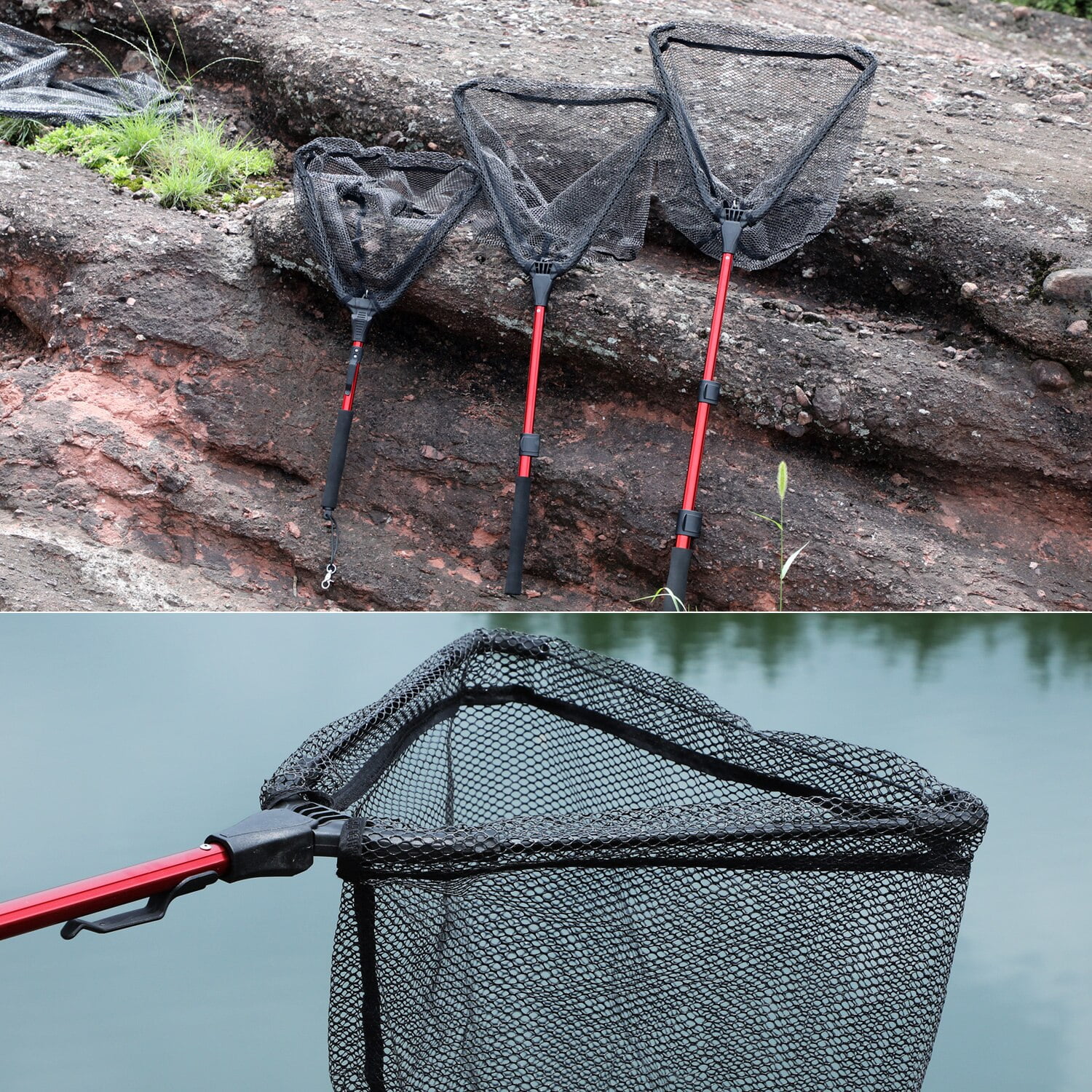 Sougayilang Foldable Fishing Net Retractable, 65 112cm Landing