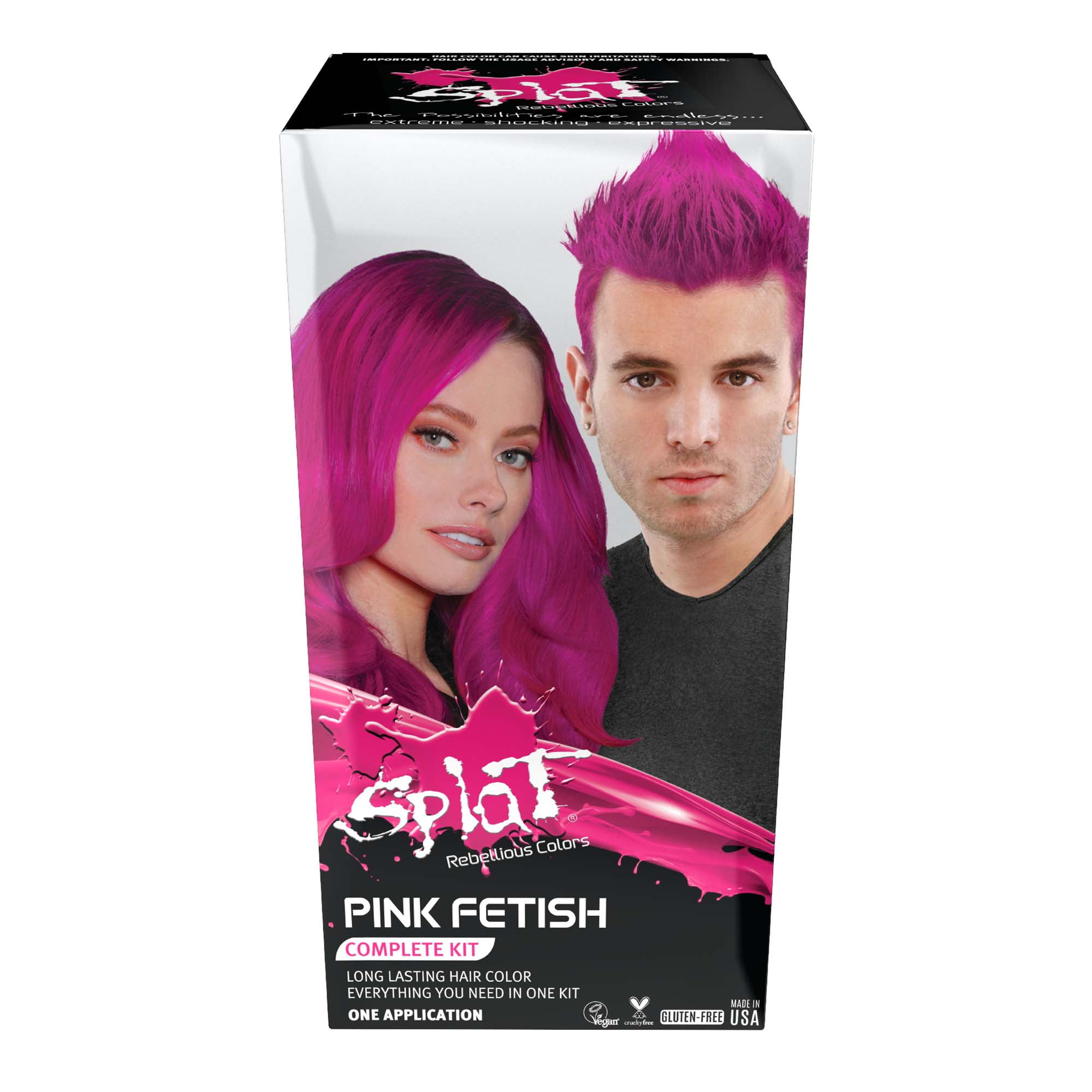 Splat 30 Wash Pink Fetish Hair Color Kit, Semi-Permanent Dye - Walmart.com