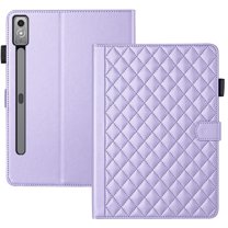 For Lenovo Tab P11 (2nd Gen)/Lenovo Tab P11 2022 11.5 inch Case, Rhombus Pattern Multiple Viewing Angles Stand Slim Folio Cover (Purple)
