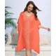 thumbnail image 5 of Vestido Holgado de Crochet para Mujer, Talla Grande, para Verano Naranja Talla Única, 5 of 8