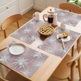 thumbnail image 5 of Coastal Tropical Tree Placemats Set of 6 Palm Trees Summer Botanical Pink Place Mats Indoor Wipeable Table Mats Washable Cloth Dining Table Placemats for Kitchen Holiday Party Home Decor 13x19 Inch, 5 of 9