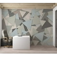 thumbnail image 3 of Tiptophomedecor Abstract Wallpaper Wall Mural - Geometric Puzzle, 3 of 7