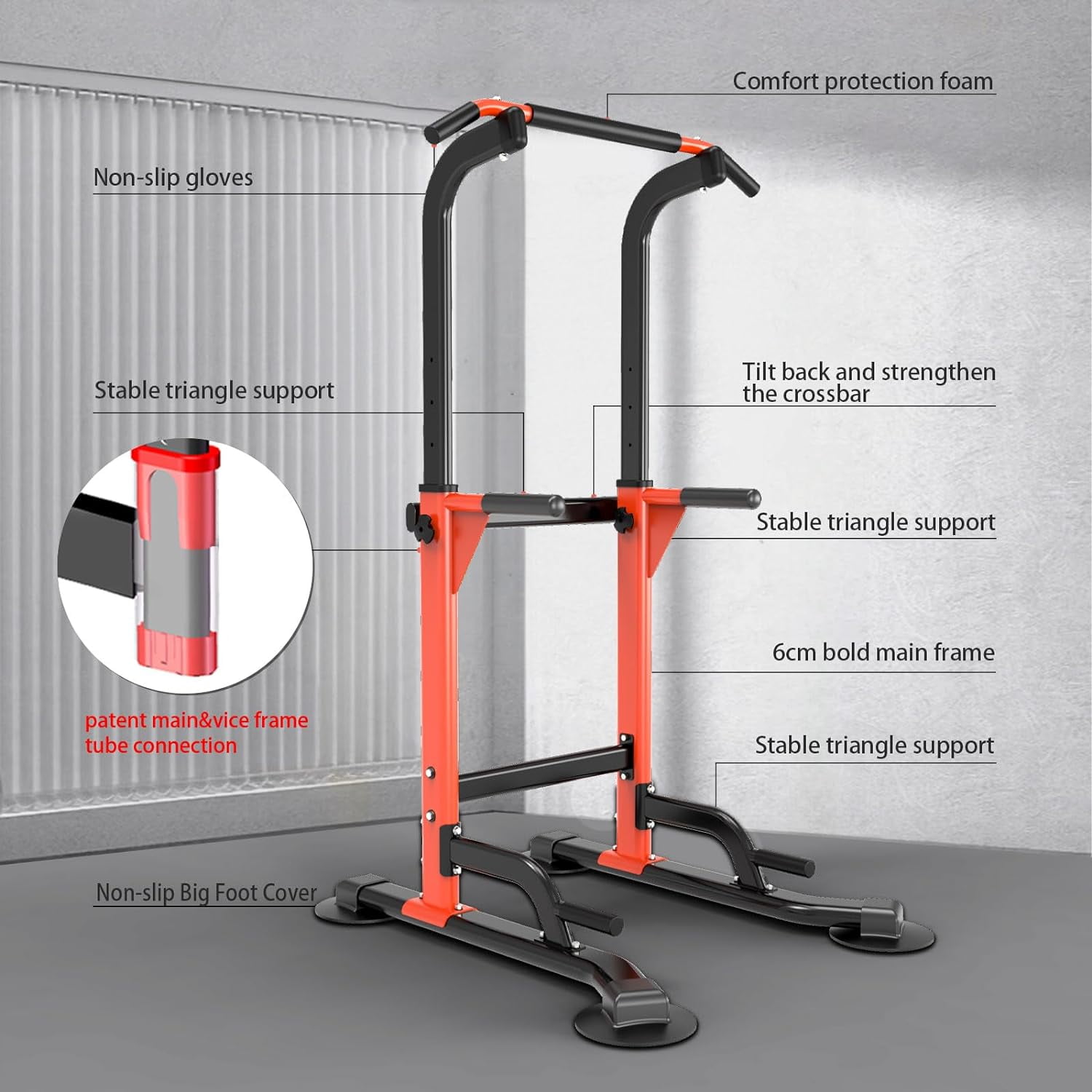 Chin Up Station Dip Station Home Gym Strength Training Pull-Ups