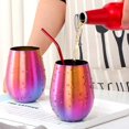 thumbnail image 5 of Copa de vino sin tallo de acero inoxidable, vaso de vino portátil para exteriores, juego de 2 tazas de metal, 5 of 5