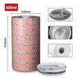 thumbnail image 4 of 20oz Coffee Tumblers Pink Christmas Tree Pattern Stainless Steel Vacuum Insulated Travel Tumbler Coffee Cups Mug with Lid and Straw with Cleaning Brush for Cold & Hot Drinks, 4 of 5