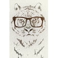thumbnail image 2 of Flores, Paula Belle 13x18 White Modern Wood Framed Museum Art Print Titled - Hipster Tiger, 2 of 4