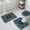 Blue, variant on Brown Southwest Bath Mat 3 Piece Bathroom Rug Set, Boho Aztec Ethnic Abstract Geometric Non Slip Bath Rug Contour Mat and Toilet Lid Cover, Absorbent Shower Mats Soft Bath Rugs and Mats Sets