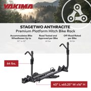 Yakima StageTwo 1.25 Premium 4 Bike Tiered Adjustable Tray Hitch Bike Rack