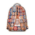 thumbnail image 3 of Vintage Inspired Tribal Print Backpack - Oversized 17" Computer Compartment with Organizer | Bohemian Style School Bag for College, Heavy Duty Oxford Fabric Daypack for Textbooks & Notebooks, 3 of 6