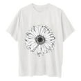 thumbnail image 3 of T-Shirt Décontracté à Col Rond Imprimé pour Femmes Manches Courtes Amples Blouse, 3 of 3