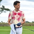 thumbnail image 2 of Kdxio Ace Of Diamonds Lady Print Men's Short Sleeve Polo Shirt,Midweight Men's Shirt-Small, 2 of 5