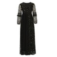 thumbnail image 5 of XUNKUSGA Dresses for Women Flared Sleeve V Neck Women's Formal Dresses Fashion Sequin Maxi Dresses for Women 2025 Stylish Simple Wedding Guest Dresses for Women S-3XL, 5 of 9