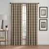 Emerson Stripe 84-Inch Rod Pocket/Back Tab Window Curtain Panel in Cafe