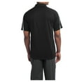 thumbnail image 2 of Mens PosiCharge Micro-Mesh Colorblock Polyester Polo Black/ White Medium, 2 of 8