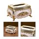thumbnail image 5 of Caja de Pañuelos Tallada Macarena U dorado y blanco Sostenedor del tejido, 5 of 6