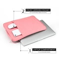 thumbnail image 3 of LLAYOO 14 Inch Laptop Sleeve Case Compatible with 14" Notebook Computer Chromebook Tablet,Handbag with Handle Strap Front Pocket Padded Briefcase Polyester Waterproof Cover Protective Bag, Pink, 3 of 7