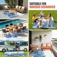 thumbnail image 4 of Nautical Coastal Outdoor Rug for Patio/Deck/Porch, Non-Slip Large Area Rug 6 x 9 Ft, Summer Ocean Coral Starfish Conch Blue Indoor Outdoor Rugs Washable Area Rugs, Camping Rug Carpet Runner, 4 of 8