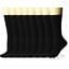Mens Black Solid Cotton Athletic Sports Crew Socks Size 9-11  3 Pairs