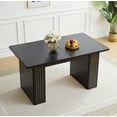 thumbnail image 6 of Wirrytor Extendable Round Dining Table for Small Spaces, Modern Kitchen Table with Sturdy Wooden Base, Expandable Dining Room Table for 6 to 8 People, Black, 6 of 8