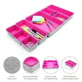 thumbnail image 4 of Welaxy desk drawer organizers tray dividers felt storage bin sturdy soft for office suppliers entryway catchall key holder makeup crafts pens decluttering 8-piece gift solution for mom(‎hot pink), 4 of 7
