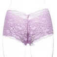 thumbnail image 4 of Women's Intimates New Women Lace Lingerie Plus Size Underwear Open Crotch Bowknot Underwear,Purple Women's Intimates XL, 4 of 9