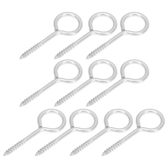EIGTHTAIL 10pcs Heavy Duty Eye Hooks Stainless Steel Eye Screws Eye Hooks Screws for Wood