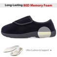 thumbnail image 3 of LongBay Men's Memory Foam Diabetic Slippers Comfy Warm Plush Fleece Arthritis Edema Swollen House Shoes, 3 of 8