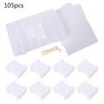 thumbnail image 3 of 100 unidades de bobinas de seda bordadas con 36 compartimentos, caja organizadora, pegatinas en blanco Feliz Sencillez, 3 of 5