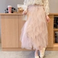 thumbnail image 6 of Prolriy Tulle Skirts for Women Casual Womens Comfortable Tulle High Waist Pleated Tutu Skirt Ladies Midi Skirt Women's Skirts Beige One Size, 6 of 7