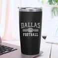 thumbnail image 3 of Dallas Tumbler with Lids and Straws Insulated Stainless Steel Cup Travel Coffee Mug Football Gifts 20 Oz, 3 of 6