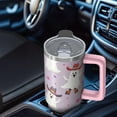 thumbnail image 5 of Halloween Tumbler 30 oz with Handle and Straw Ghost Skull Cup Halloween Gifts for Women Travel Mug Insulated Water Bottle, 5 of 5