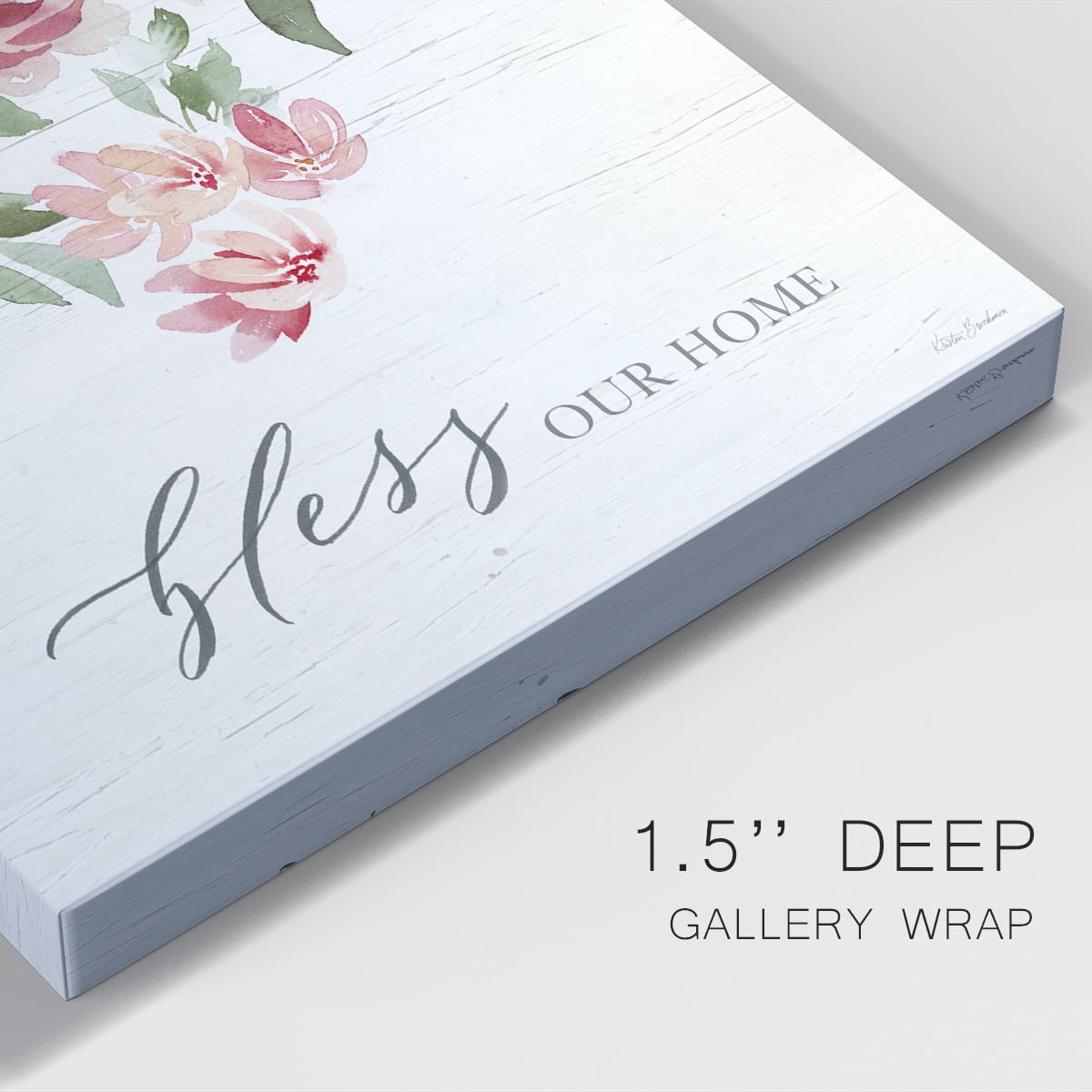 Paradise Floral Heart Premium Gallery Wrapped Canvas - Ready to Hang