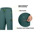 thumbnail image 4 of Little Donkey Andy Men's Ultra-Stretch Quick Dry 3/4 Pants Capri Shorts Drawstring Lightweight Hiking Travel Casual Green-Blue Slate 3XL, 4 of 7