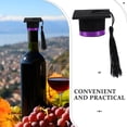thumbnail image 3 of FUTUREORYY 2Ud Sombreros Para Tapas De Botella De Fieltro Con Borla Para Decorar Bebidas, 3 of 8