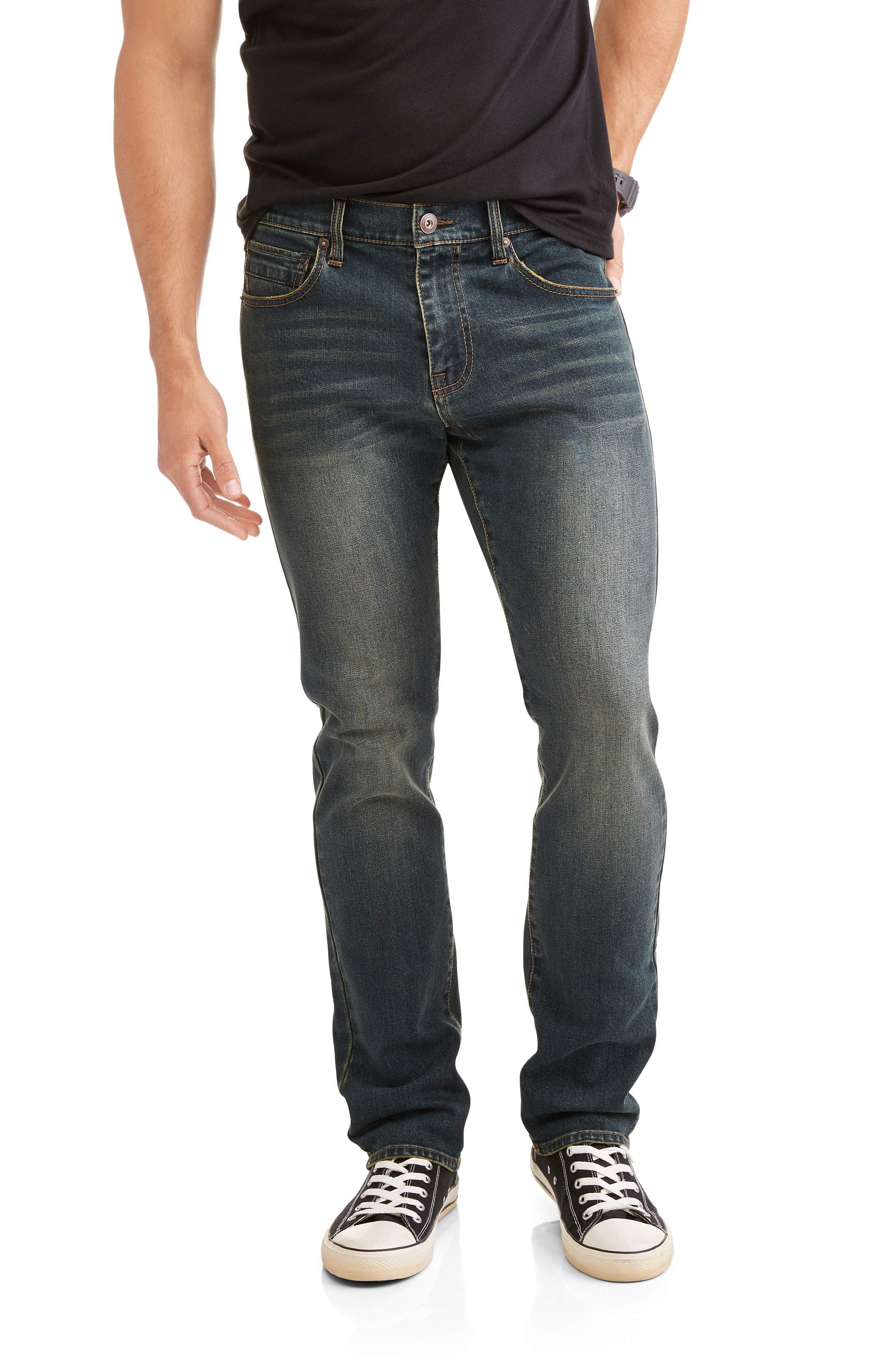 Lazer - Lazer Men's Slim Straight Fit Jeans with Stretch - Walmart.com