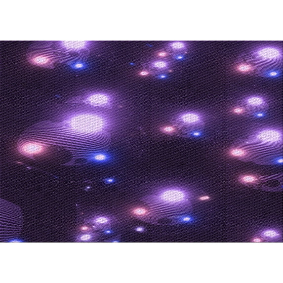 Ahgly Company Indoor Rectangle Patterned Purple Violet Purple Area Rugs, 2' x 3'